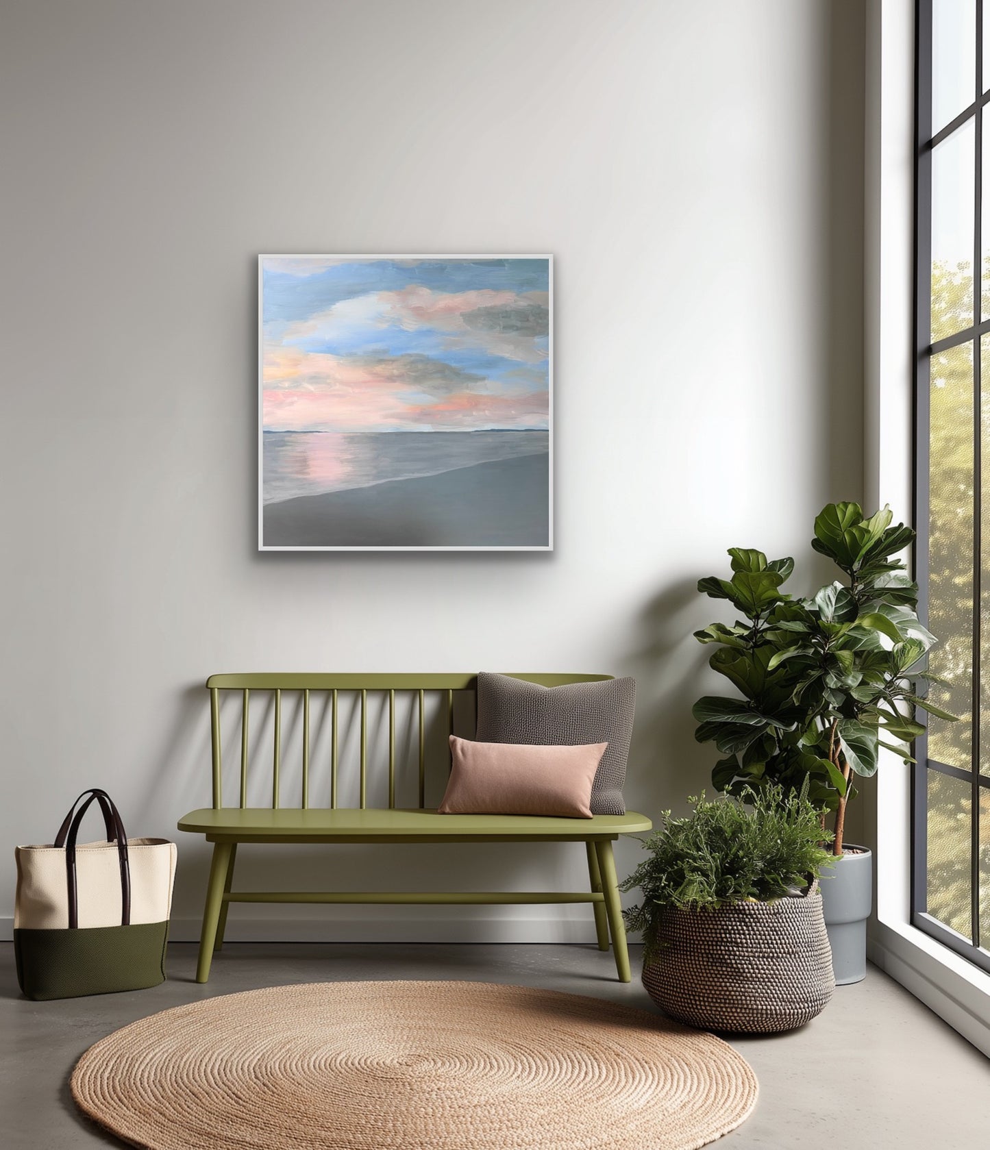 'What's For You Won't Go By You' Art Canvas- original art size 100cm x 100cm. Unframed.