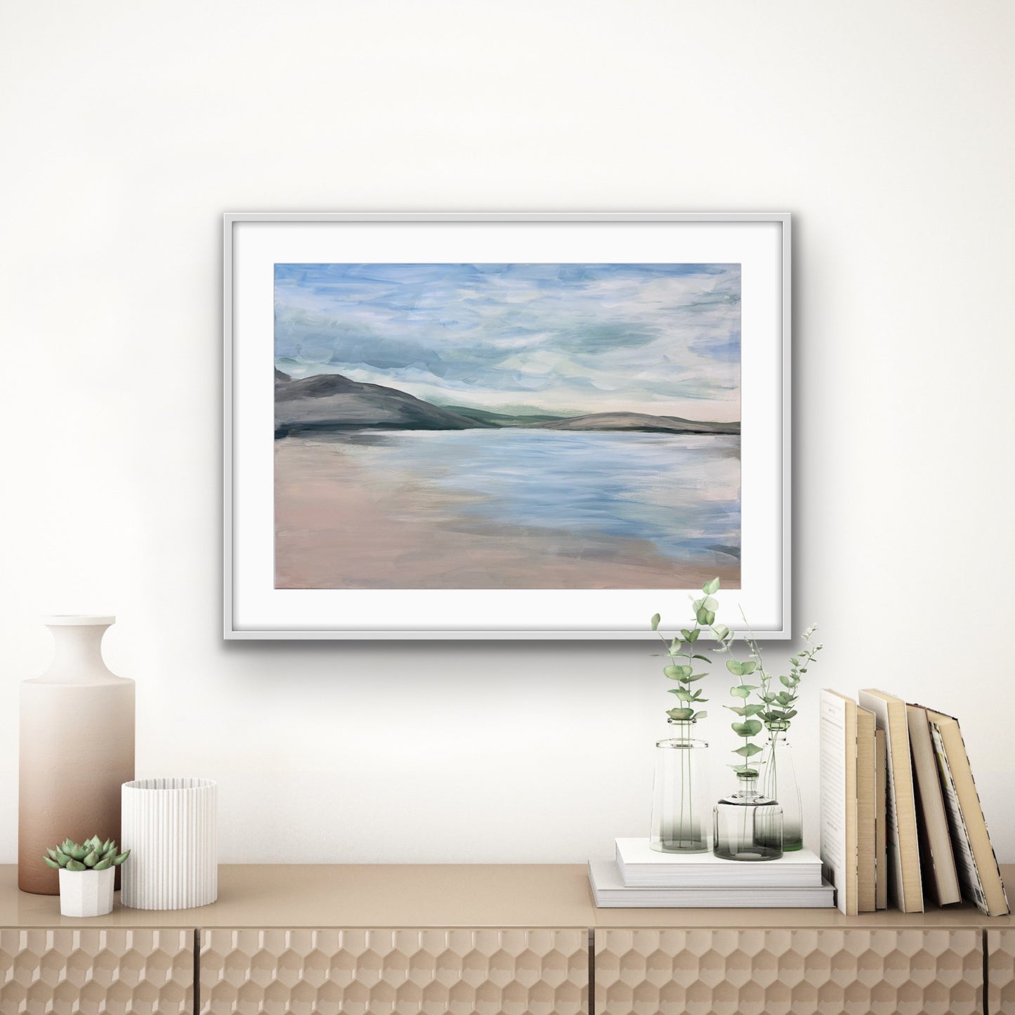 'Whitby' Art Canvas- original art size 84cm x 59cm. Unframed