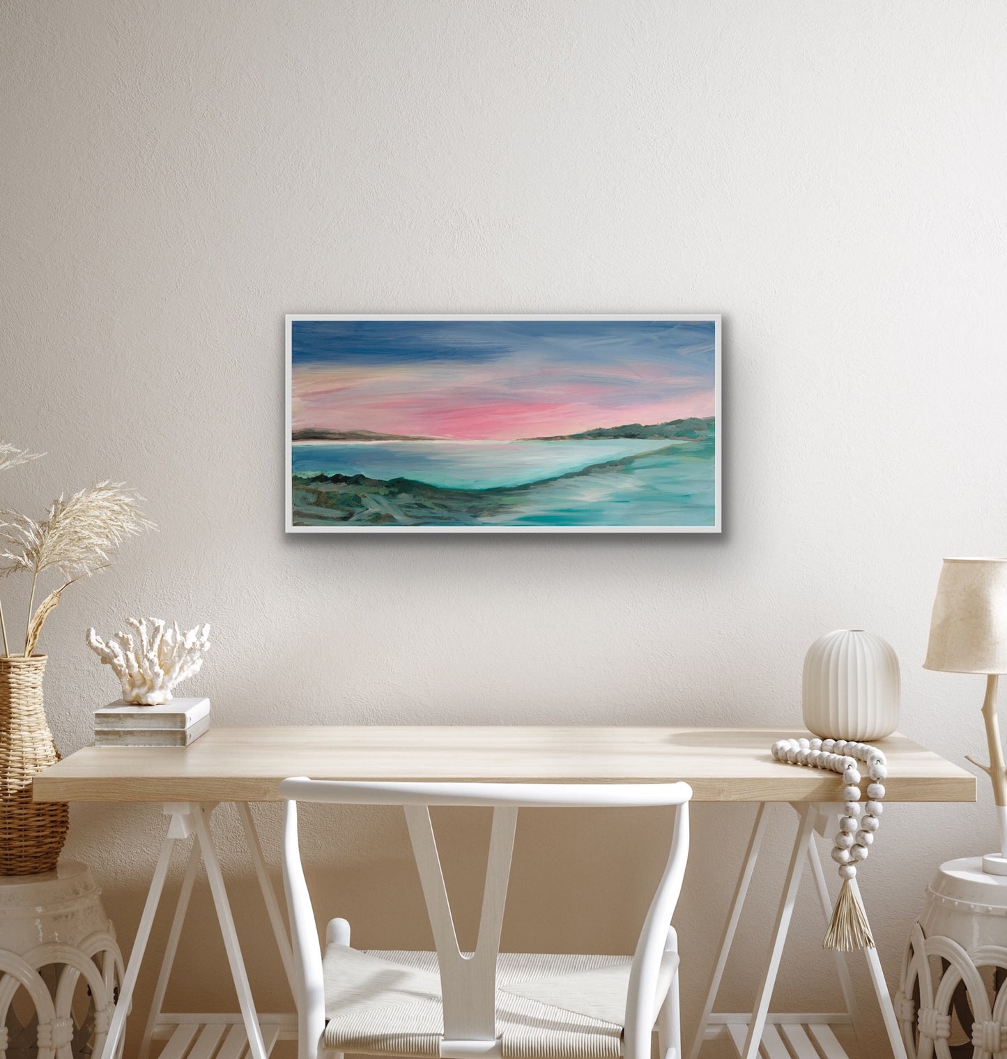 'Pink Skies' Art Canvas- original art size 100cm x 50cm