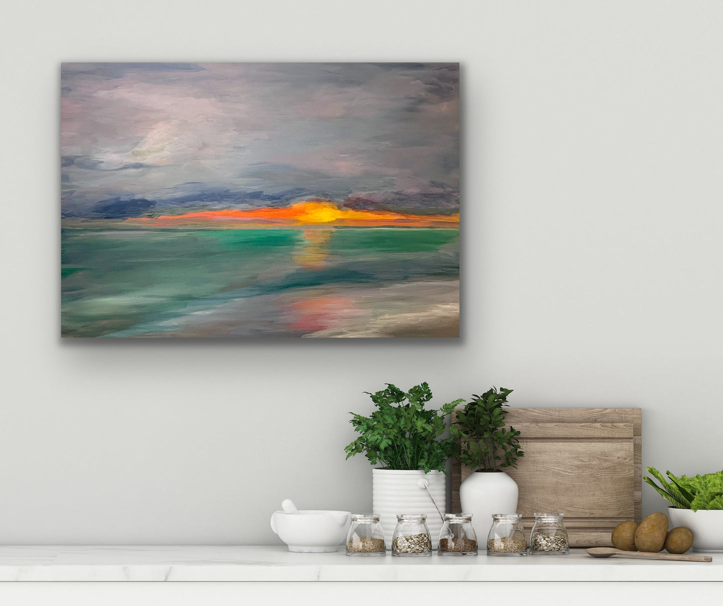 'Optimism' Art Canvas- original art size 84cm x 59cm.  Unframed.