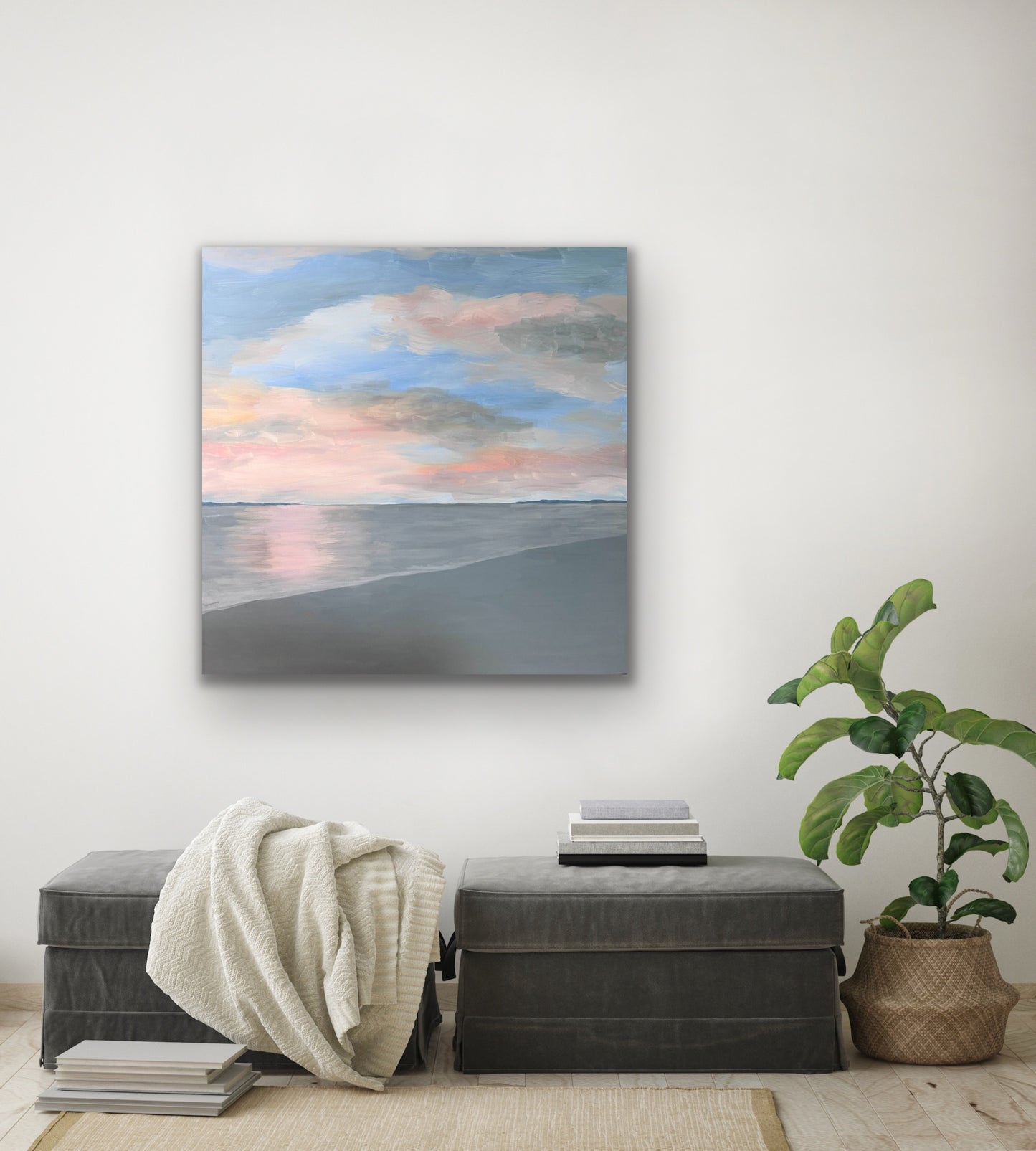 'What's For You Won't Go By You' Art Canvas- original art size 100cm x 100cm.  Unframed.