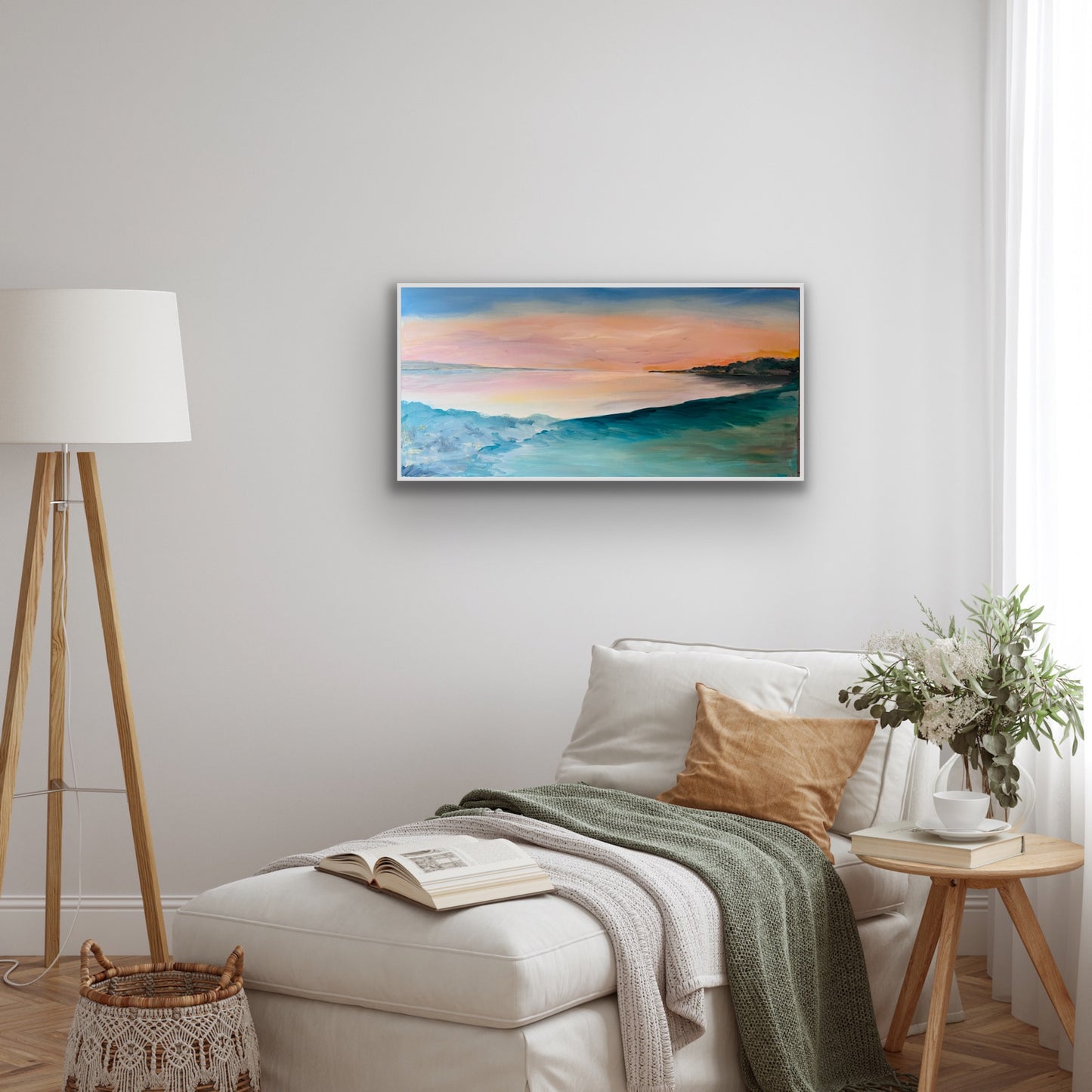 'Amber Skies' Art Canvas- original art size 100cm x 50cm