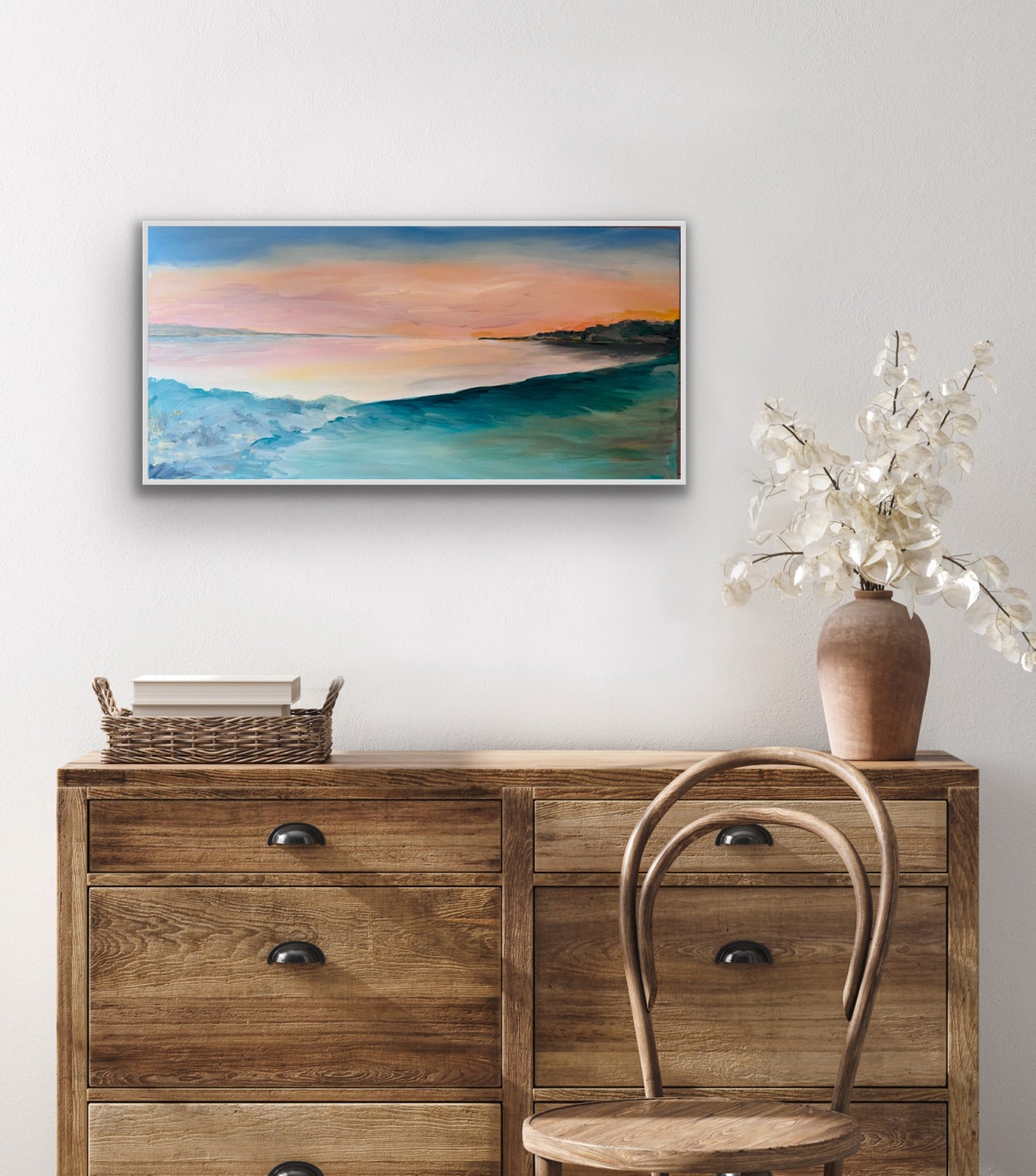 'Amber Skies' Art Canvas- original art size 100cm x 50cm