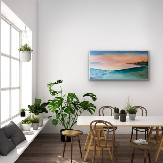 'Amber Skies' Art Canvas- original art size 100cm x 50cm